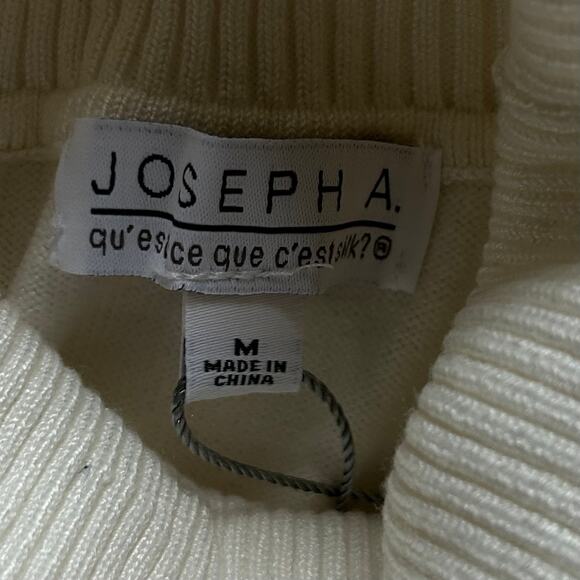 Joseph A Lightweight Turtleneck In Ivory Sz M - Picture 6 of 6